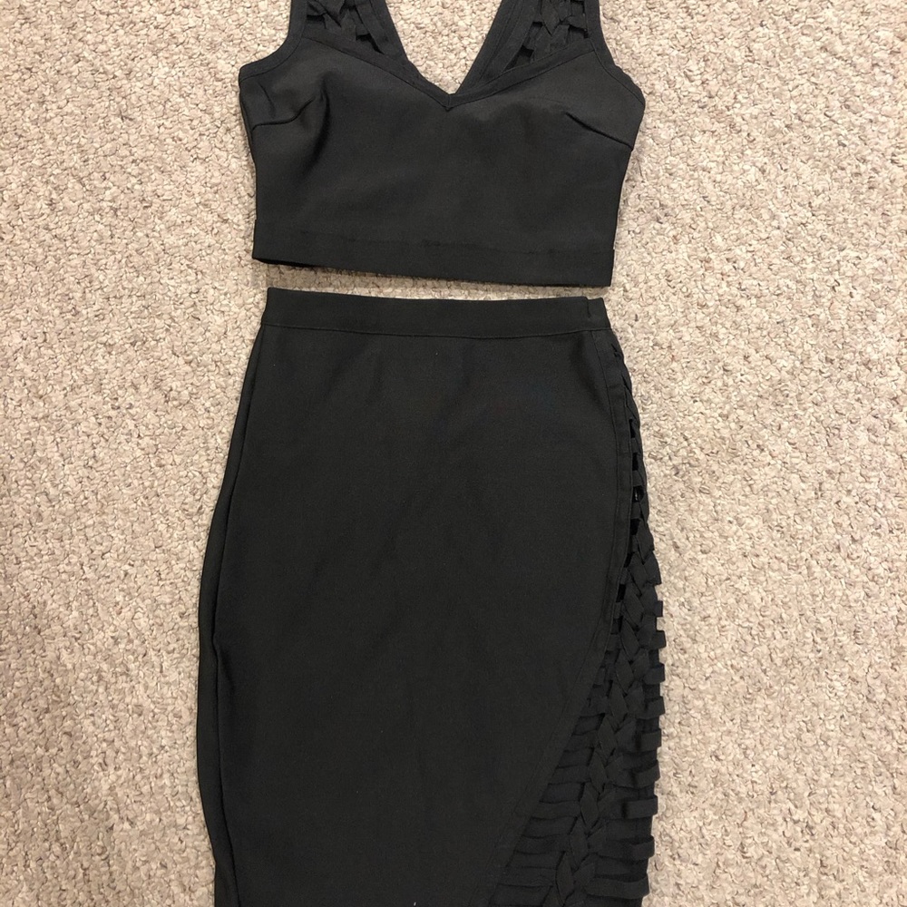 WOW COUTURE BLACK 2 PIECE DRESS